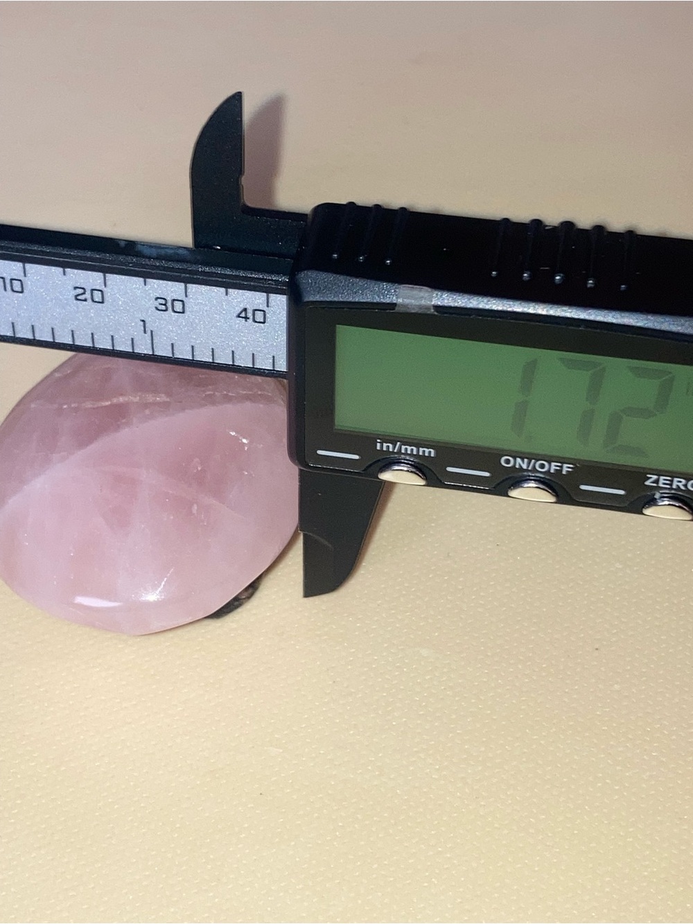 Polished Rose Quartz Palm Stone - Pink Crystal Pocket Stone - Picture 7 of 7